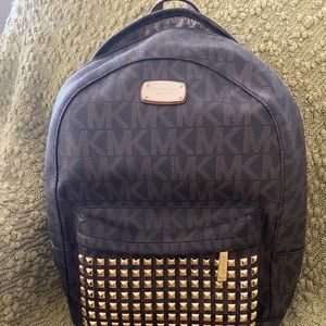 Michael Kors Studded Monogram Backpack Bag